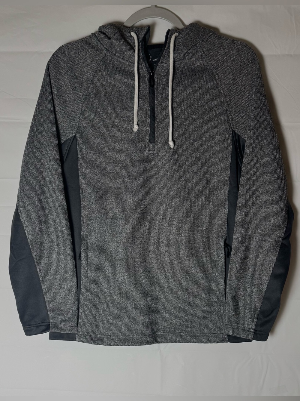 Spyder Men's Gray Half-Zip Hooded Performance Pullover, Sz M. NWOT